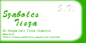 szabolcs tisza business card